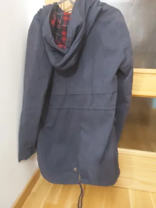 Gabardina azul  marino mujer