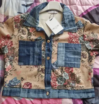 Giubbino donna MECCHIU patchwork floreale