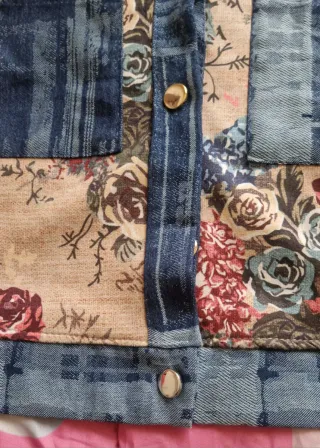 Giubbino donna MECCHIU patchwork floreale