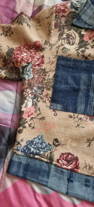 Giubbino donna MECCHIU patchwork floreale