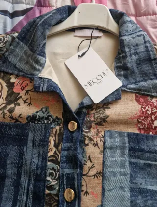 Giubbino donna MECCHIU patchwork floreale