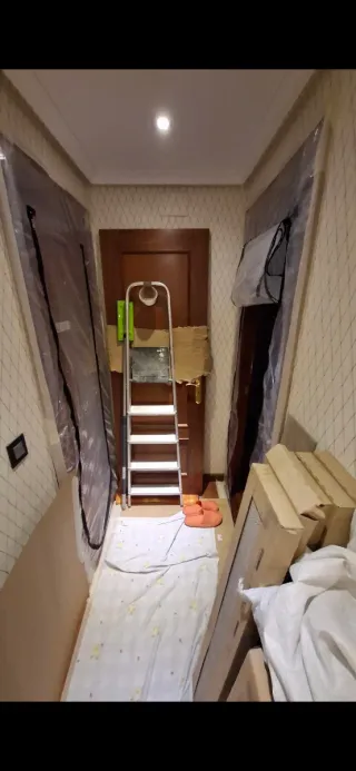 Cortina con cremallera para obra