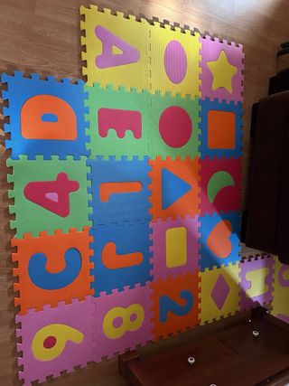 Alfombra Puzzle Infantil Números, letras y Formas