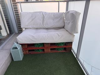 URGE Sofá Palets con 3 Cojines para terraza