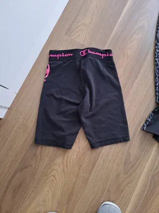 Mallas Cortas Champion Chica Negra y Rosa