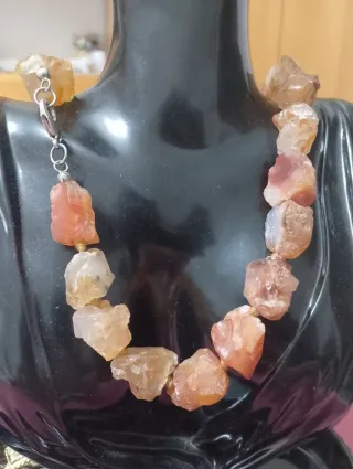 Collana vintage corniola grezza