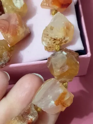 Collana vintage corniola grezza