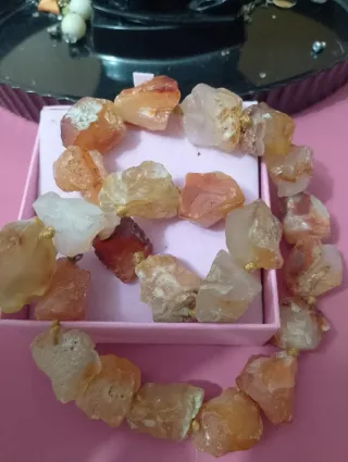 Collana vintage corniola grezza