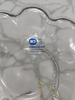 Porta caramelle in cristallo a forma di fiore