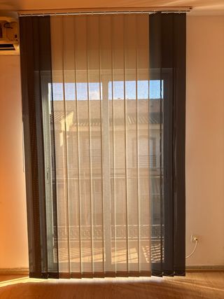 Estor dormitorio 160x255cm negro/blanco/gris