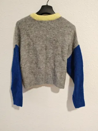 Jersey Primark Gris/Azul/Amarillo Talla S