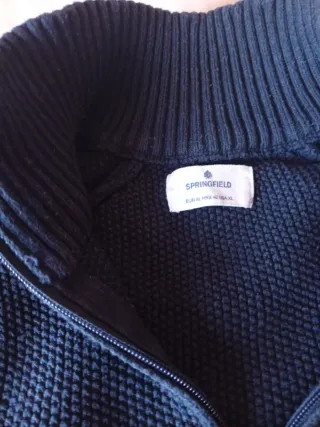 Jersey Springfield cuello cremallera azul marino