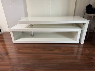 Mueble TV blanco extensible
