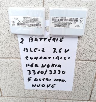 2 Batterie BLC-2 3.6V x Nokia 3310/3330 nuove comp