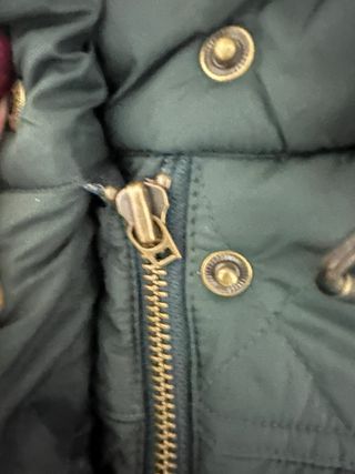 Chaqueta acolchada verde para chica