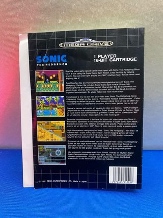 JUEGO SEGA MEGA DRIVE SONIC THE HEDGEHOG SIN CAJA