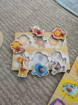 3 Puzzles Madera Nenittos Animales