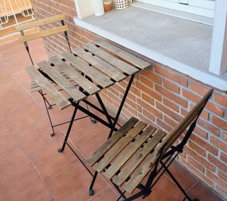 Mesa y 2 Sillas Terraza Ikea Plegables