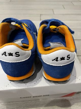 Scarpe Bambino Blu con Stella Arancione