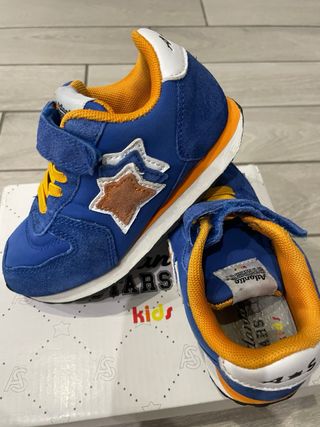 Scarpe Bambino Blu con Stella Arancione