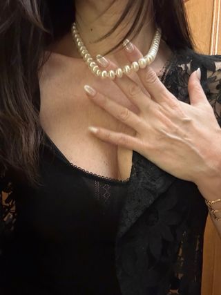 Collar Corto Perlas Naturales Grandes