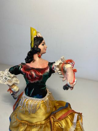 Antigua Muñeca Flamenca Marin Chiclana 22cm