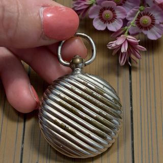 Porta orologio antico argentato Rococò fine '800