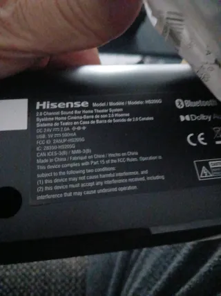 Barra de Sonido Hisense Negra