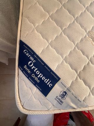 Cama y somier 140x200 colchón ortopédico