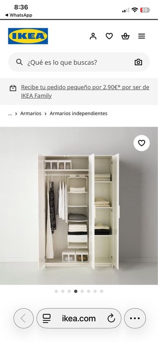 Armadio 3 porte bianco 117x50x190 cm Brimnes