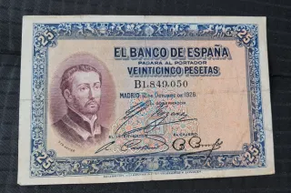 Billete 25 pesetas 1926 Banco de España