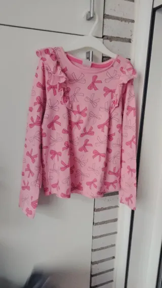 Camiseta niña lazos rosa