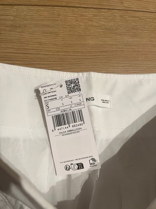Falda corta Mango blanca talla 36
