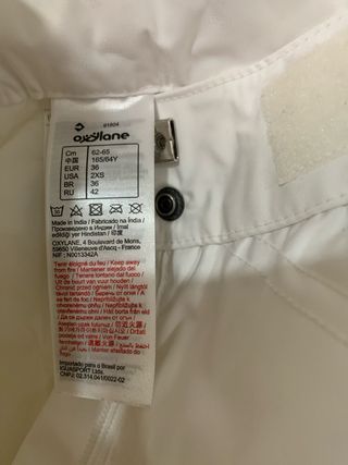 Pantalón de esquí blanco talla 36