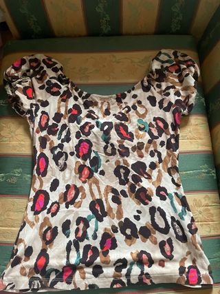 Liu Jo Top Stampa Maculata Multicolore Tg S