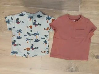 Lote 2 Camisetas Bebé Manga Corta