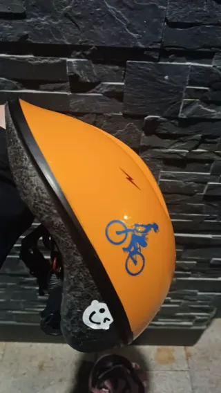 Casco bici naranja infantil