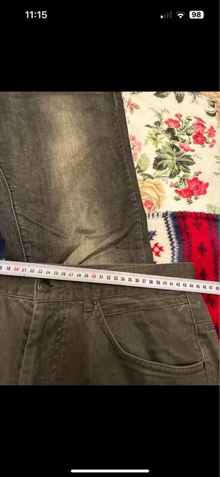 2 Pantalones Vaqueros Talla 44 gris