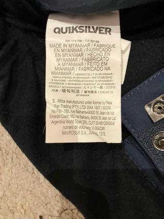 Pantalones de esquí Quiksilver azul