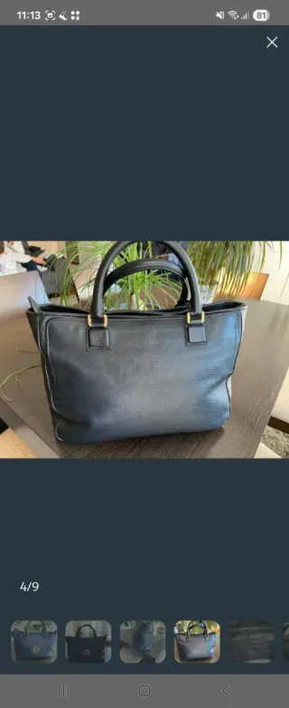 Bolso Loewe Negro Piel Vintage