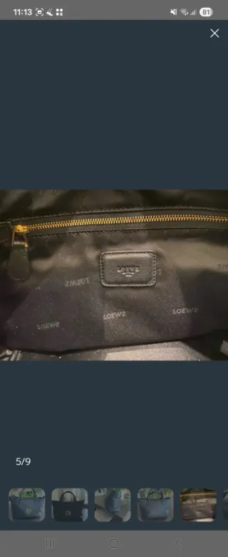 Bolso Loewe Negro Piel Vintage