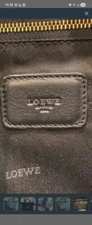Bolso Loewe Negro Piel Vintage