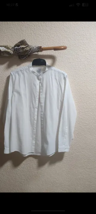 Lote 2 Camisas Zara Cuello Mao Talla M