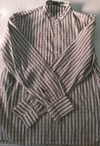 Camisa Roberto Verino Rayas Marrón y Blanca