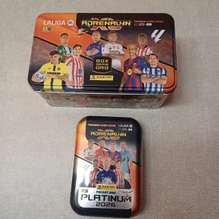 Scatola di latta e scatola tascabile Adrenalyn 25-26 (vuote)