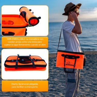 Cubo Cebo Pesca 23L Negro