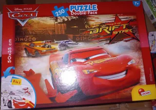 2 Puzzles Cars Disney Pixar Doble Cara