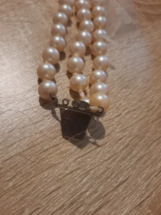 Bracciale vintage  a 3 file di  perle finte