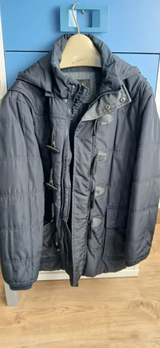 Cazadora tres cuartos NdA azul y gris