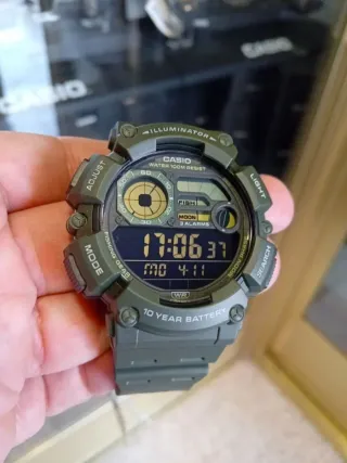 CASIO PESCA, FASES LUNARES,GRANDE 54MM,new version